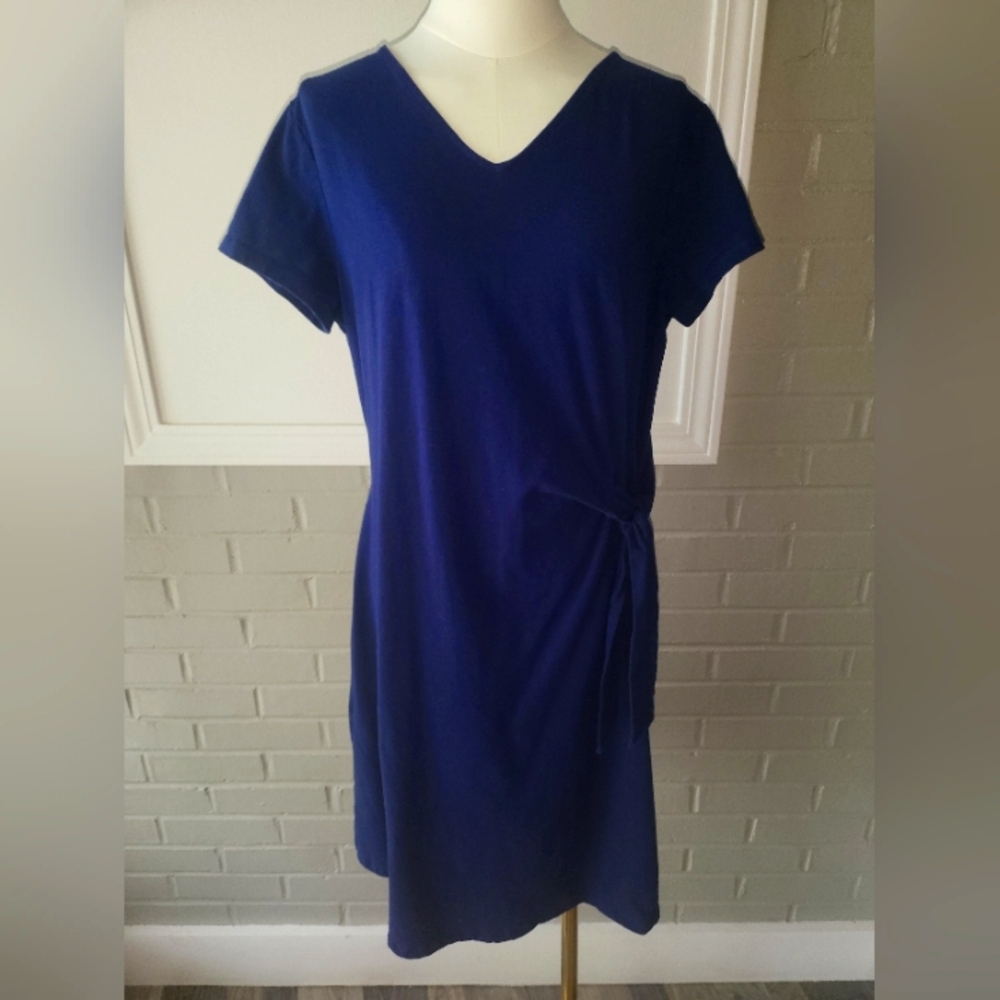 Lands' End Women's Dress in Deep Blue
